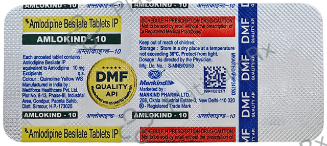 Amlokind 10mg Tablet 15s