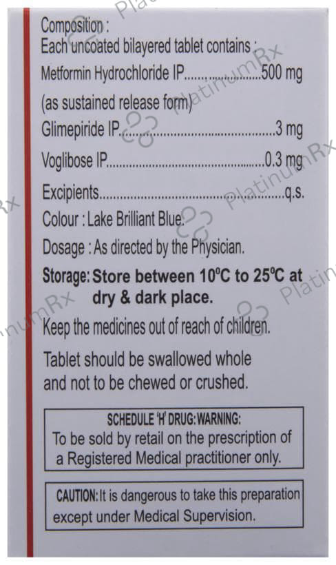 Glimisave MV 3/500/0.3mg Tablet SR 10s