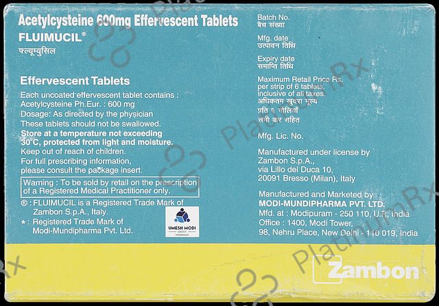 Fluimucil Eff 600mg Tablet