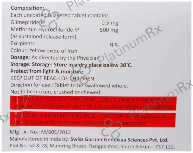 Galega G 0.5mg/500mg Tablet SR