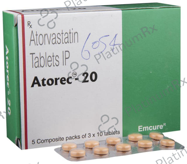 Atorec 20mg Tablet 10s