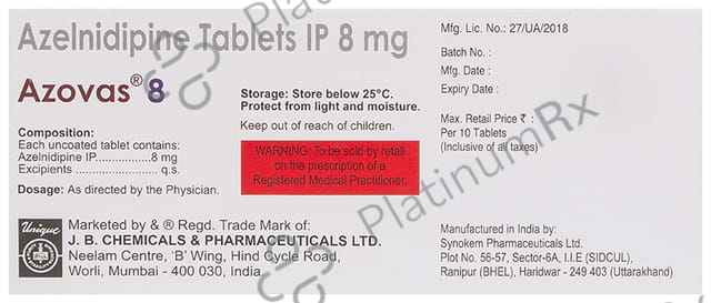 Azovas 8mg Tablet 10s