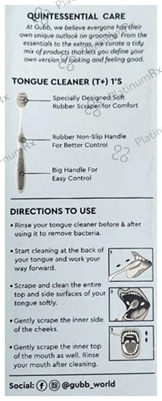 Gubb T+ Tongue Cleaner Grey