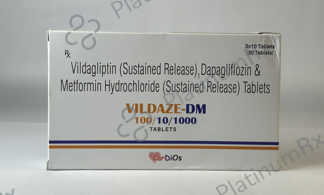 Vildaze DM 100/10/1000mg Tablet SR 10s