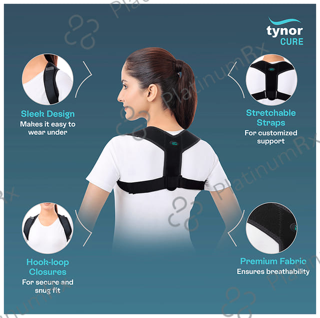 Tynor Posture Corrector Sleek Black Universal