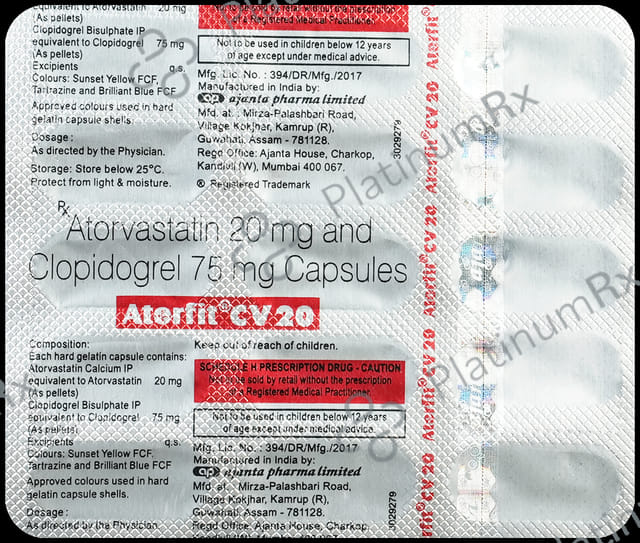 Atorfit CV 20/75mg Capsule 15s