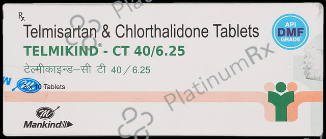 Telmikind CT 40/6.25mg Tablet 10s