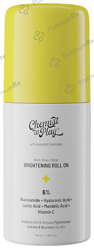Chemist At Play Vitamin C Neck Knee Elbow Brightening Roll On - Skin Whitening for Men & Women
