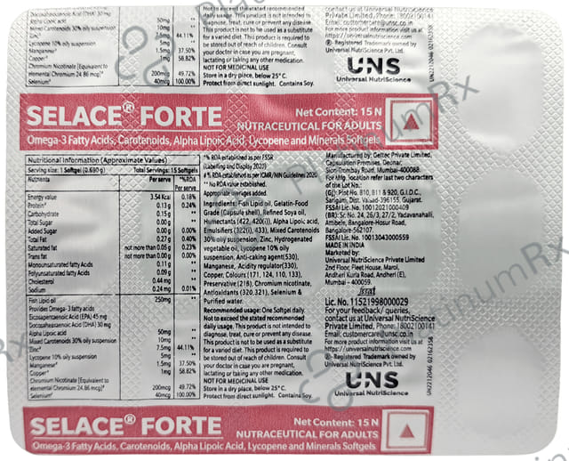 Selace Forte Capsule 15s