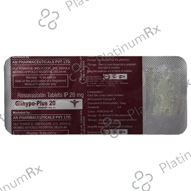 Glihypo Plus 20mg Tablet 10s