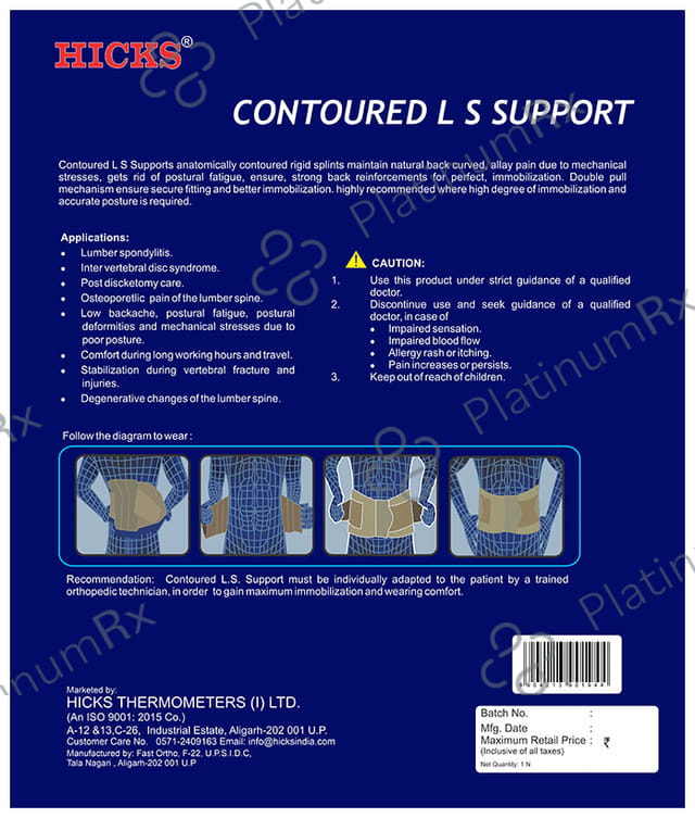 Hicks CLS 02 Contoured L S Support Belt XXL