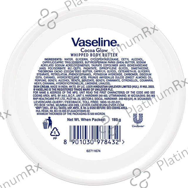 Vaseline Cocoa Glow Whipped Body Butter
