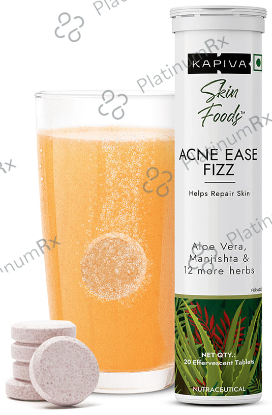 Kapiva Reduces Acne & Acne Marks Naturally - Skin Foods Acne Ease Fizz Effervescent Tablet