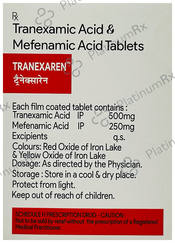 Tranexaren 500mg/250mg Tablet