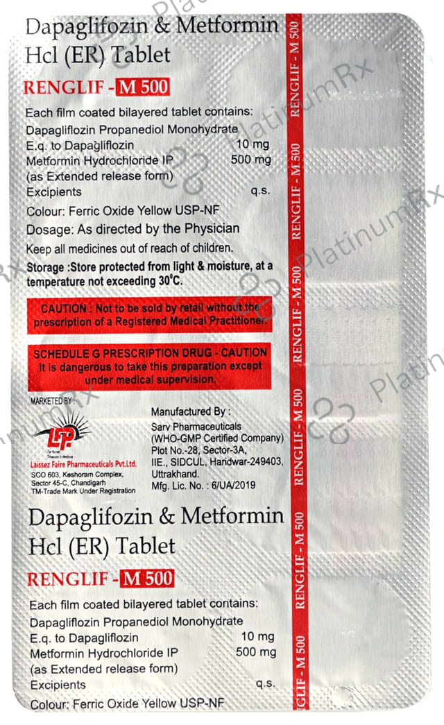 Renglif M 10/500mg Tablet ER 10s