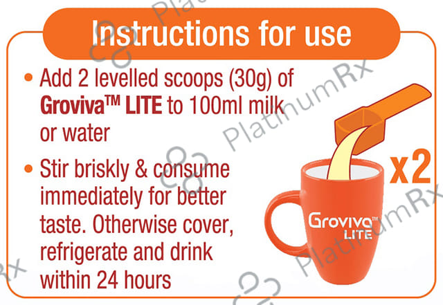 Groviva Lite Vanilla Flavour Powder 400gm