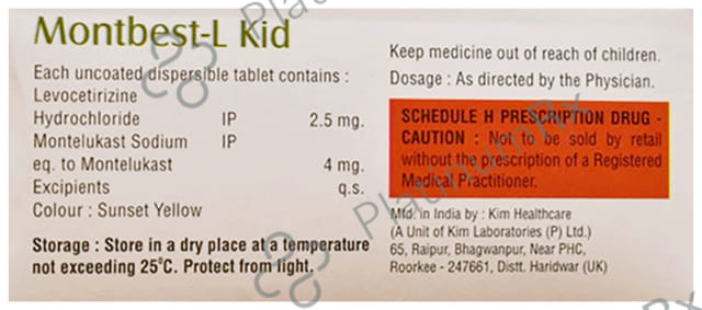 Montbest L 2.5/4mg Kid Tablet DT 10s