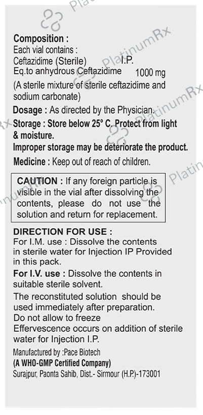 Fozidime 1000mg Injection