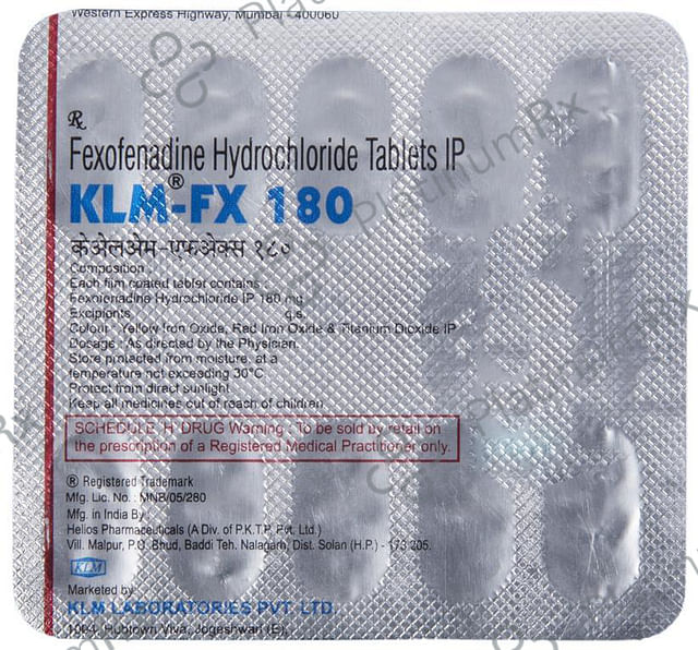 KLM FX 180mg Tablet 10s