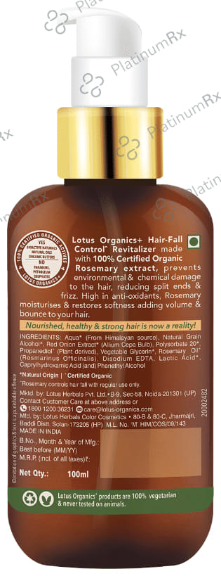 Lotus Organics+ Hair-Fall Control Revitalizer