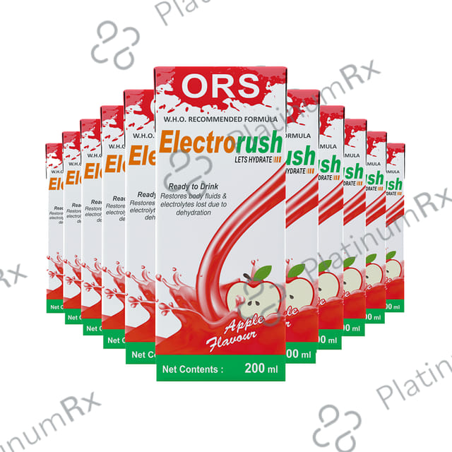 Electrorush ORS Apple Flavour Liquid 10x200ml