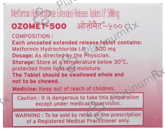 Ozomet 500mg Tablet ER 10s