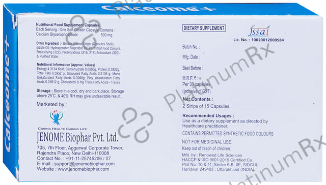 Calceome Plus Soft Gelatin Capsule 15s