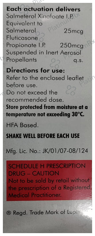 Esiflo 250/25mcg Transhaler 120MDI