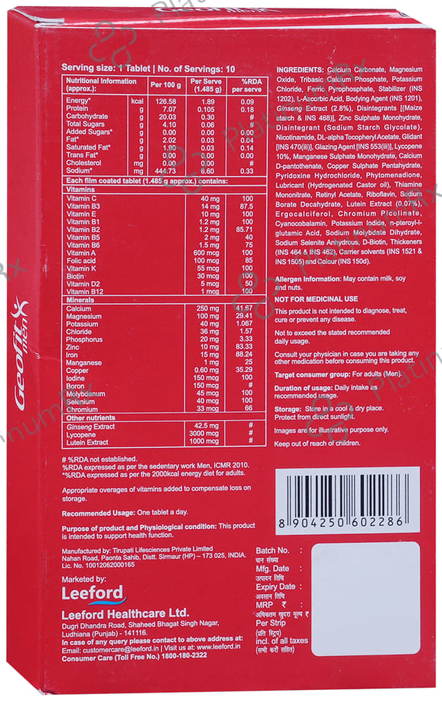 Geofit Men Tablet 10s