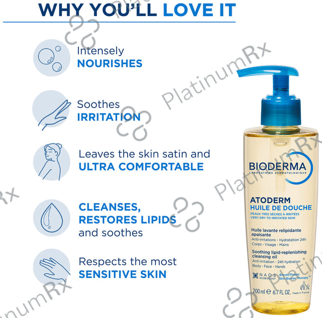 Bioderma Atoderm Huile De Douche Ultra Cleansing Oil 200ml