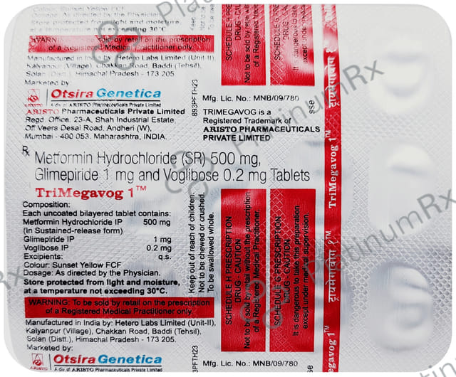 Trimegavog 1/500/0.2mg Tablet SR 15s