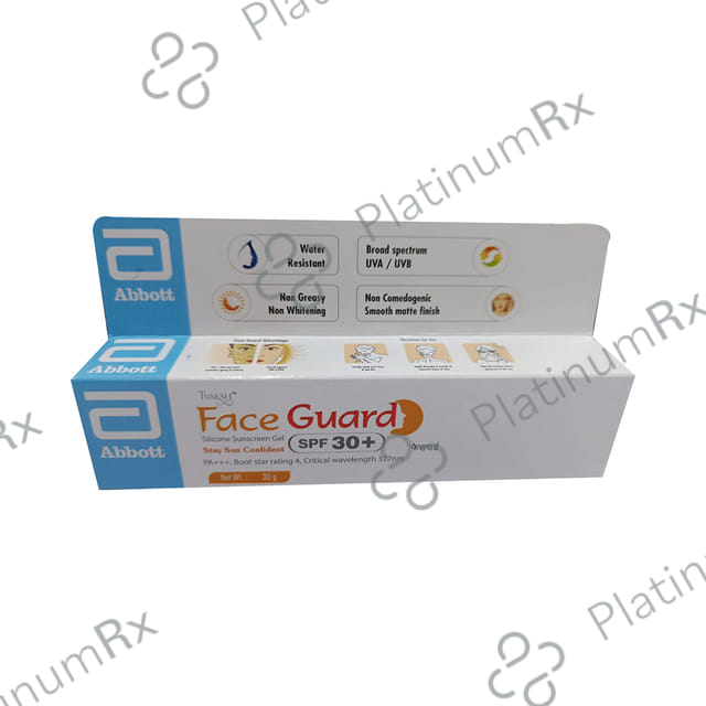 Tvaksh Face Guard Silicone SPF 30 PA+++ Sunscreen Gel 30gm