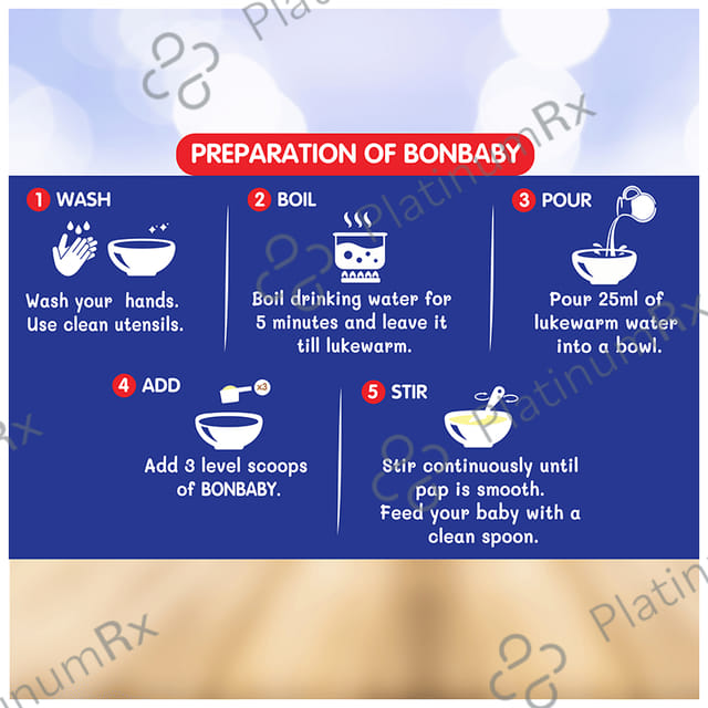 Evexia Bonbaby Fortified Infant Cereal (6 Month Onwards) - Rice and Dal