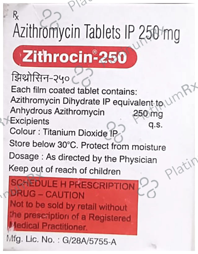 Zithrocin 250mg Tablet 5s