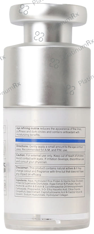Fixderma Cosmetic Laboratories Eye Refining Matrix Cream - Paraben-Free