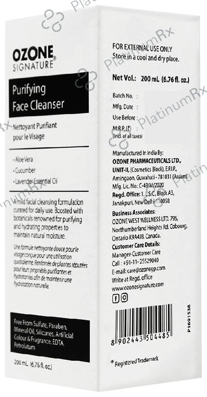 Ozone Signature Purifying Face Cleanser
