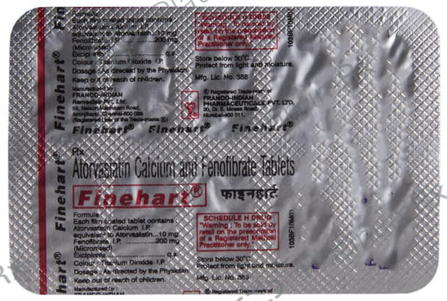 Finehart 10/200mg Tablet 10s