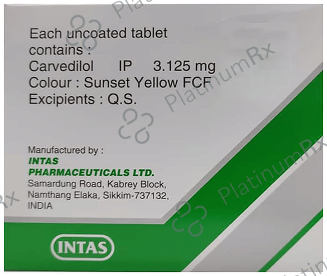 Carca 3.125mg Tablet 20s