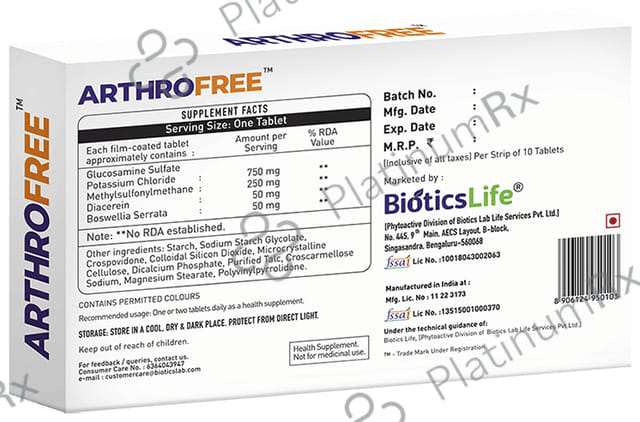 BioticsLife Arthrofree Tablet 10s