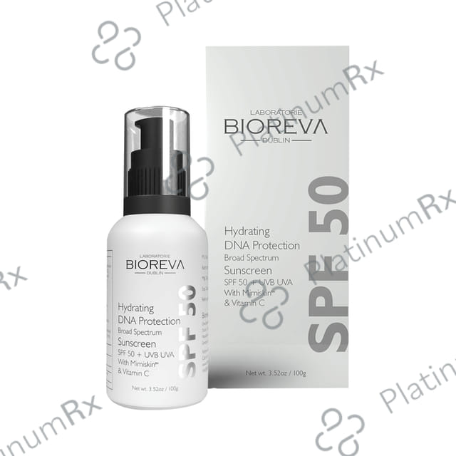Bioreva Hydrating DNA Protection Broad Spectrum SPF 50 Sunscreen Cream 100gm
