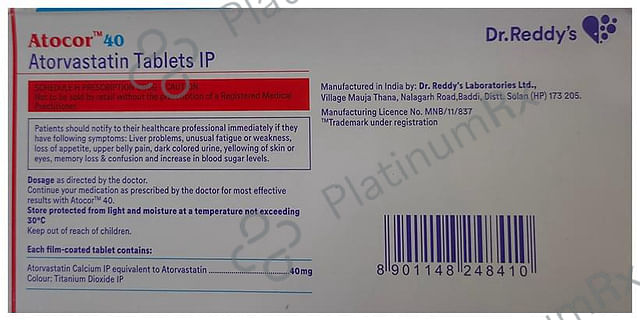 Atocor 40mg Tablet 15s