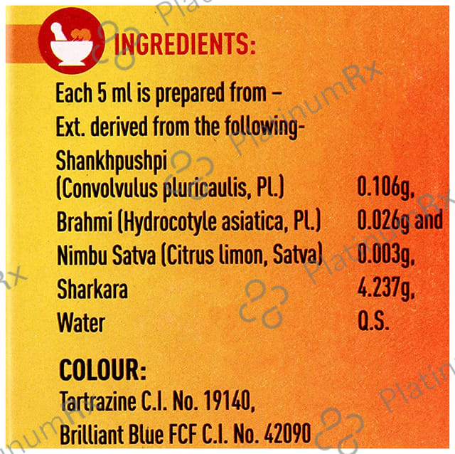 Dabur Shankhpushpi Syrup with Brahmi - For Learning & Concentration