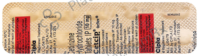 Cetcip 10mg Tablet 10s