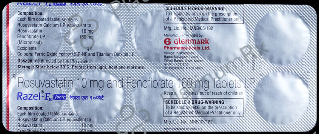 Razel F10 Forte 160/10mg Tablet 10s