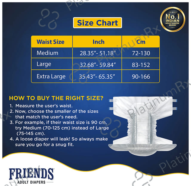 Friends Economy Adult Unisex Diaper Medium 10s