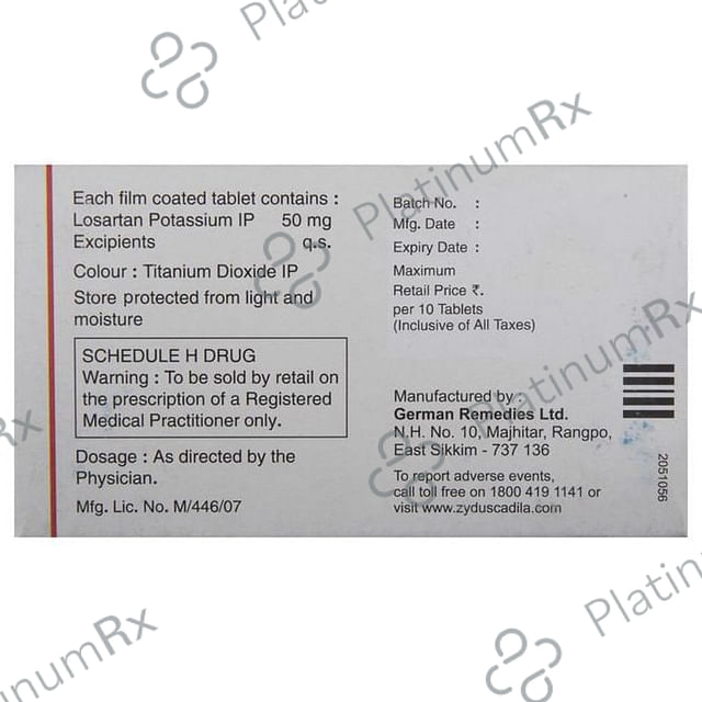 Losacar 50mg Tablet 10s