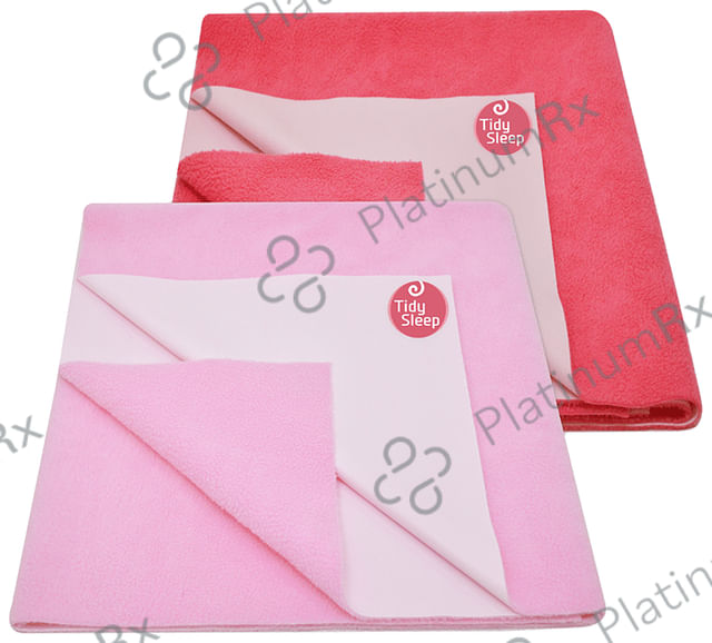 Tidy Sleep Water Proof & Washable Baby Care Dry Sheet & Bed Protector Large Baby Pink and Hot Pink