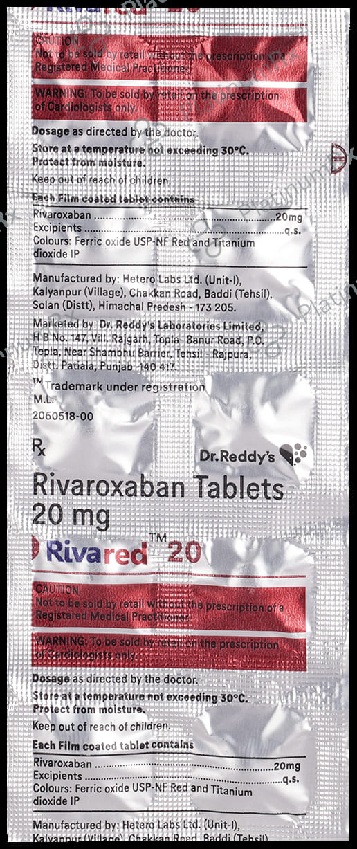 Rivared 20mg Tablet 10s