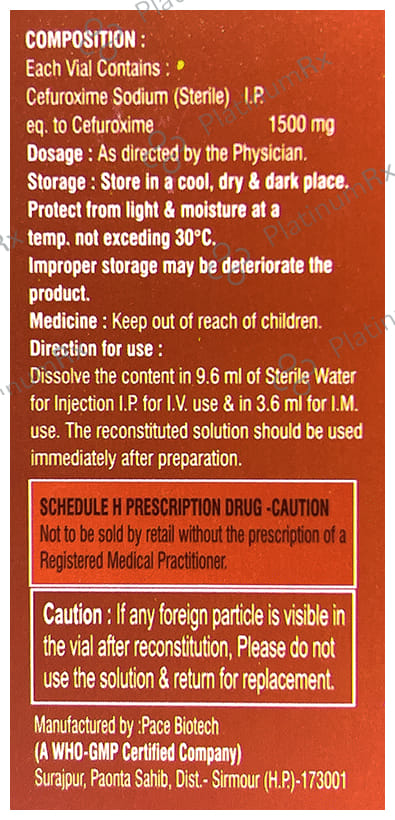 Cefurowell 1.5gm Injection 1s