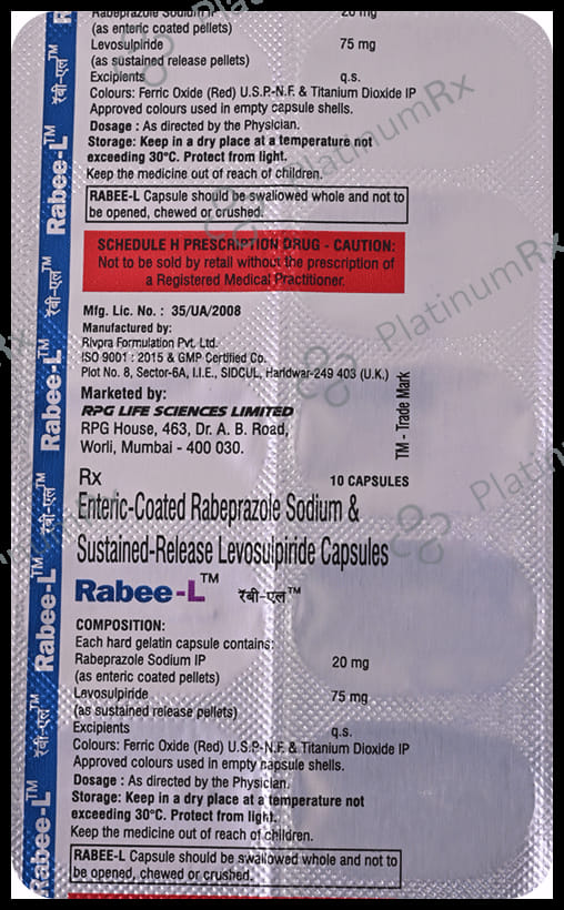 Rabee L 75/20mg Capsule SR 10s